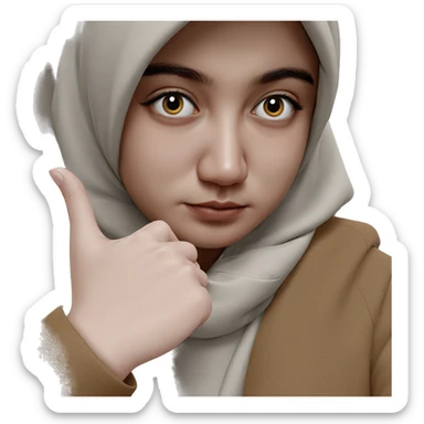 girl with black eyes sticker