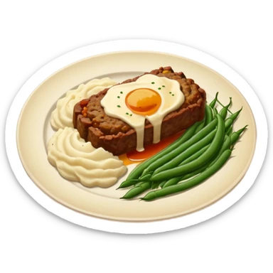 Homemade dishes on a plate, warm cozy colors, simple shapes, flat design, high contrast, friendly and inviting. sticker