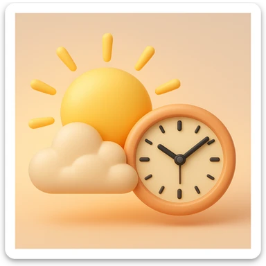 emoji stile iphone 3d che rappresenta la mattina presto come orario sticker