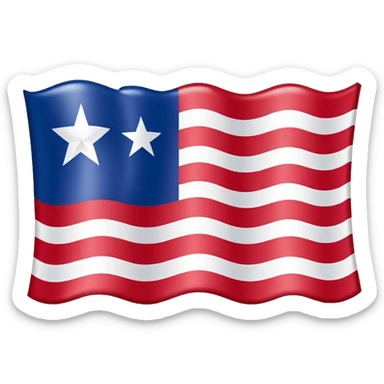 waving texas flag sticker