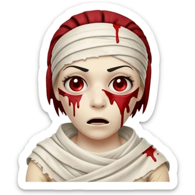 halloween mummy blood stains funny  sticker