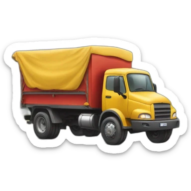 Une voiture sur un camion sticker