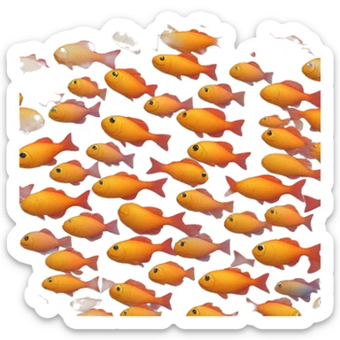 Colorful fish swimming in a blue sea  sticker
