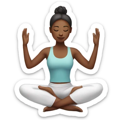 Woman doing yoga sticker