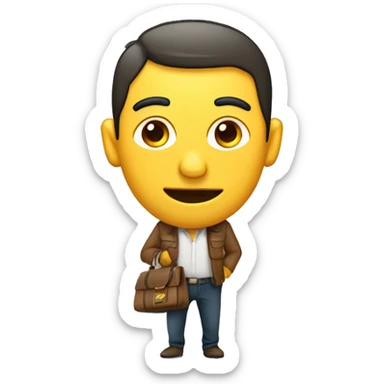 Ladron  con bolsa en la espalda  sticker