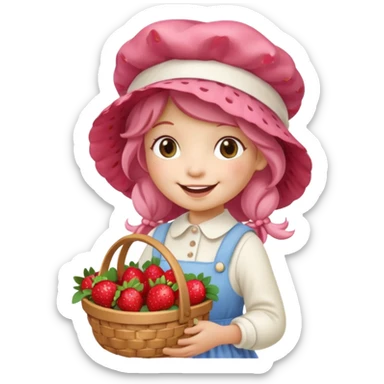 Strawberry shortcake character  sticker