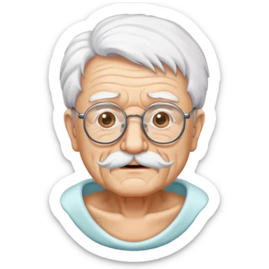 Un pépé sur les toilettes  sticker