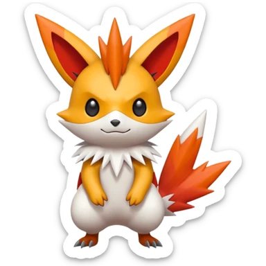 Victini-Pichu-Zangoose-Fakémon-hybrid-creature (full body)  sticker