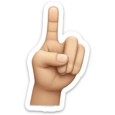 Index finger middle finger sticker
