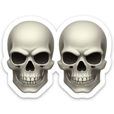cool badass skull sticker
