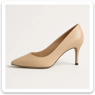 a single high-heeled shoe, feminine, classic design, on a white background sticker