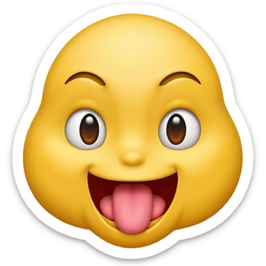 emoji shaking head side to side and poking tongue out sticker