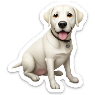 white lab dog sticker
