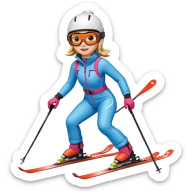 Woman Skiing, Matterhorn sticker