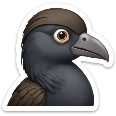 Umbrella bird sticker