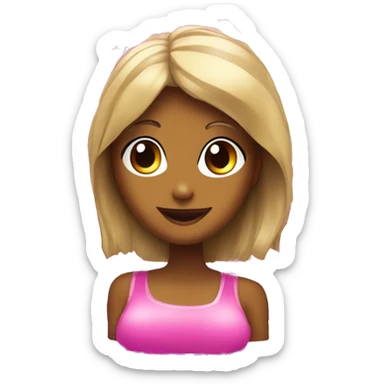 Pink vibe disco ball with girl thing on it sticker