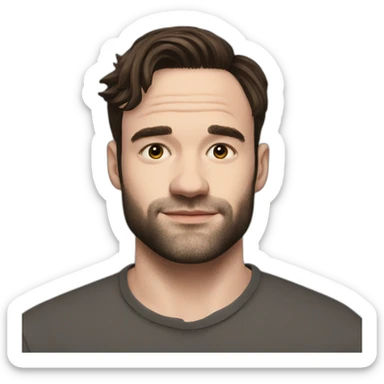 Charlie cox with fade undercut  sticker