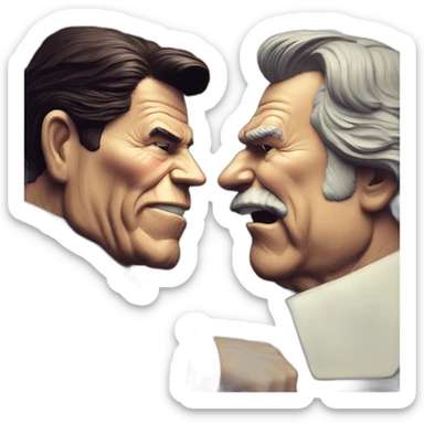 ronald reagan punching karl marx sticker