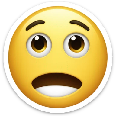 A face with wide-open eyes and mouth, surrounded by stars or an exclamation mark. sticker