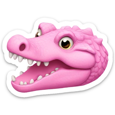 pastel pink crocodile sticker