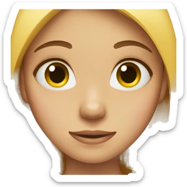 girl with hands across her face  sticker