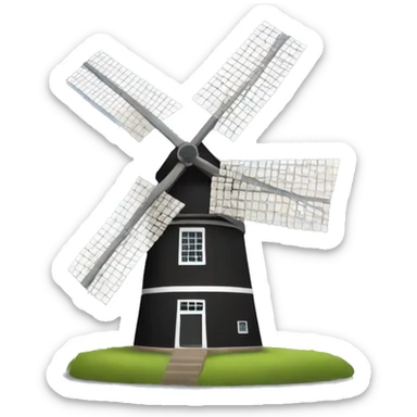 a windmill in the netherlands sticker