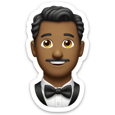 handsome gentleman in black bowtie sticker