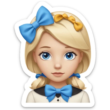 menina com laço  sticker