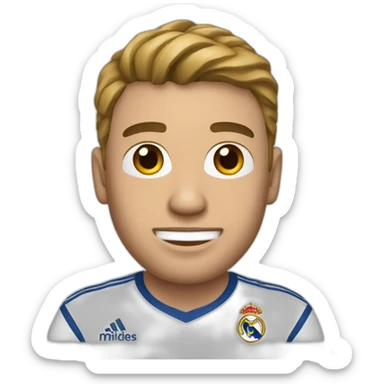 A man wearing Real Madrid shirt sticker