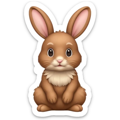 brown bunny sticker