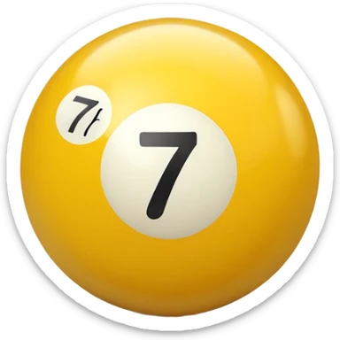 billiard ball 7 number sticker
