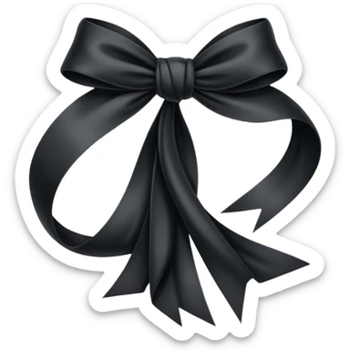 One Black ribbon for dead people honoring sticker