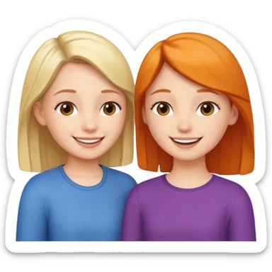 A girl talking to a girl  sticker