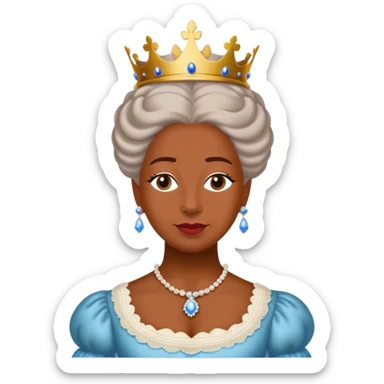 queen charlotte from bridgerton brown sticker
