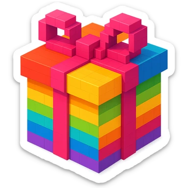 Rainbow gift sticker