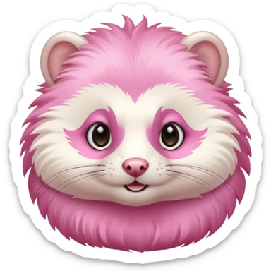 pink ferret  sticker