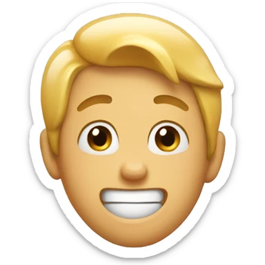 embarrassed but happy sticker