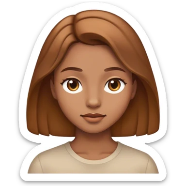 A person with beautiful light brown hair sticker