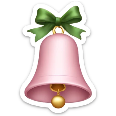 christmas bell pale pink mood sticker