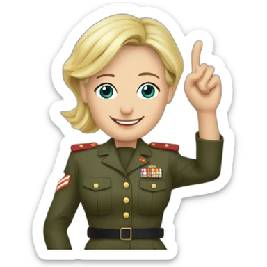 Marine le Pen serre la main de Poutine sticker