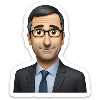john oliver looking smug sticker
