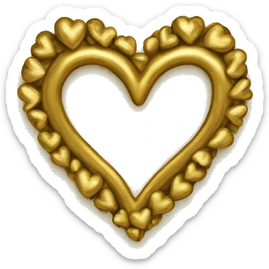 Gold heart sticker
