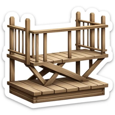 balcony made out of wood sticker