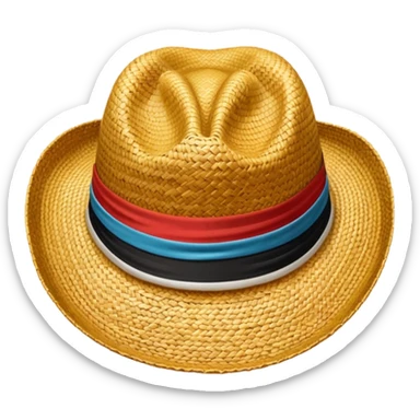 Sombrero de paja de la serie one piece sticker