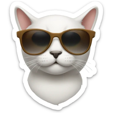 Cat with sunglasses sticker