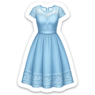 Light blue lace dress sticker