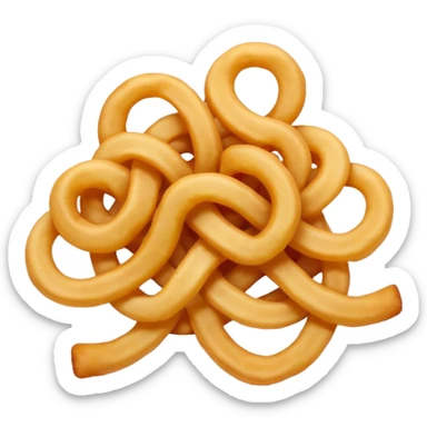 a single curly fry sticker