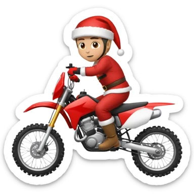motocross christmasw sticker
