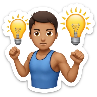 create a person emoji of Barcavibe is the superpower name Brings energy, momentum, and structure sticker