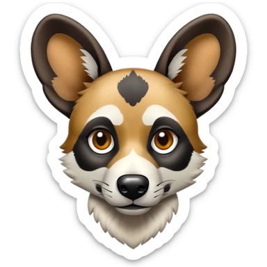African wild dog sticker